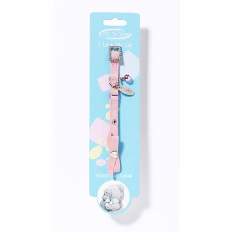 Me to You Bear Velvet Cat Collar Pink £3.00